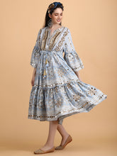 Load image into Gallery viewer, AYANA MIDI DRESS BLUE