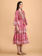 Load image into Gallery viewer, AYANA MIDI DRESS PINK