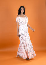 Load image into Gallery viewer, ANGEL OFFSHOULDER  MAXI DRESS PEACH, lined