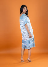 Load image into Gallery viewer, ANGEL BLUE  TUNIC DRESS w SASH BELT, lined