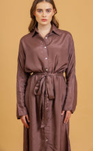 Load image into Gallery viewer, ANNA SHIRT DRESS - MOCHA SOLID