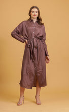 Load image into Gallery viewer, ANNA SHIRT DRESS - MOCHA SOLID