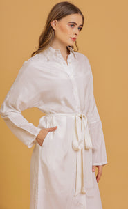 ANNA SHIRT DRESS - OFFWHITE SOLID