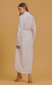 ANNA SHIRT DRESS - OFFWHITE SOLID