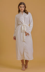 ANNA SHIRT DRESS - OFFWHITE SOLID