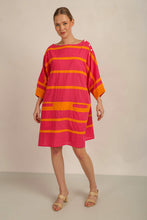 Load image into Gallery viewer, SAMMY TUNIC SHIFT DRESS W SLV - BRIGHTS LINED