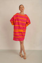 Load image into Gallery viewer, SAMMY TUNIC SHIFT DRESS W SLV - BRIGHTS LINED
