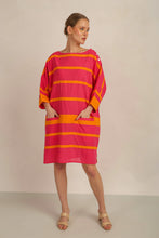 Load image into Gallery viewer, SAMMY TUNIC SHIFT DRESS W SLV - BRIGHTS LINED