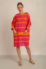 Load image into Gallery viewer, SAMMY TUNIC SHIFT DRESS W SLV - BRIGHTS LINED