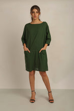 Load image into Gallery viewer, SAMMY TUNIC DRESS W SLV - GREEN