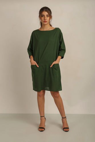 SAMMY TUNIC DRESS W SLV - GREEN