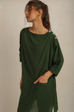 Load image into Gallery viewer, SAMMY TUNIC DRESS W SLV - GREEN