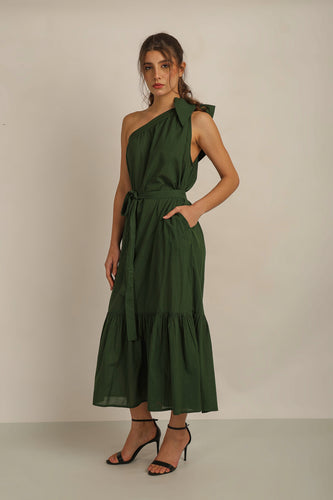 SAMMY ONE SHLDER DR-GREEN LINED