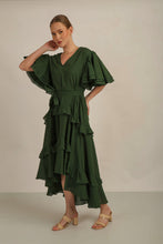 Load image into Gallery viewer, SAMMY LISA DRESS- GREEN LINED