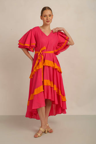 SAMMY LISA DRESS -PINK LINED