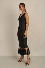 Load image into Gallery viewer, ZAZA TASSEL DRESS BLACK