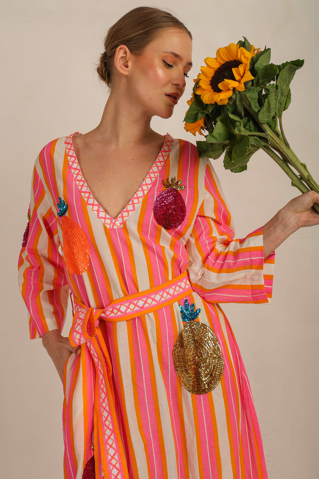 MALTA STRIPES MIDI DRESS