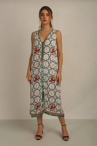 MARRAKESH A-LINE MIDI DRESS