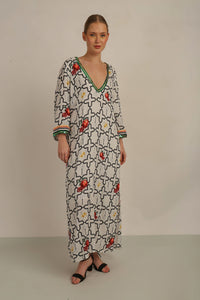 MARRAKESH V-NECK MAXI DRESS