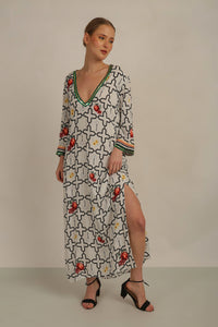 MARRAKESH V-NECK MAXI DRESS