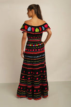Load image into Gallery viewer, HATI ANGEL OFF SHOULDER DRESS -  BLK/MLT