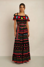 Load image into Gallery viewer, HATI ANGEL OFF SHOULDER DRESS -  BLK/MLT