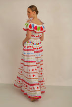Load image into Gallery viewer, HATI ANGEL OFF SHOULDER DRESS - WHT/MLT
