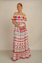 Load image into Gallery viewer, HATI ANGEL OFF SHOULDER DRESS - WHT/MLT