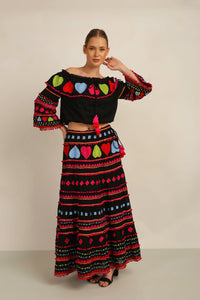 HATI SKIRT - BLK/MLT