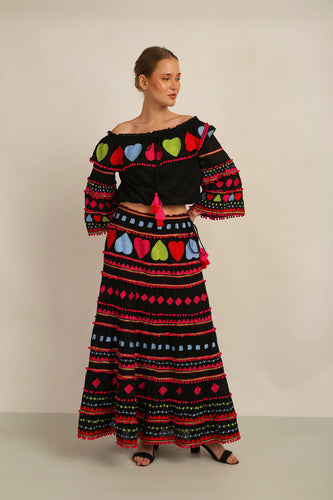 HATI SKIRT - BLK/MLT