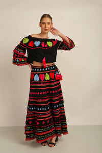 HATI SKIRT - BLK/MLT
