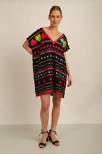 Load image into Gallery viewer, HATI TUNIC SHIFT DRESS -  BLK MLT