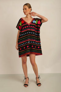 HATI TUNIC SHIFT DRESS -  BLK MLT