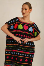 Load image into Gallery viewer, HATI TUNIC SHIFT DRESS -  BLK MLT