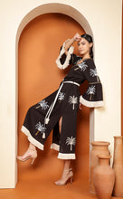 Load image into Gallery viewer, DUBAI PALM DRESS w SASH, SEQUINS and EMBROIDERY