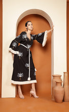 Load image into Gallery viewer, DUBAI PALM DRESS w SASH, SEQUINS and EMBROIDERY