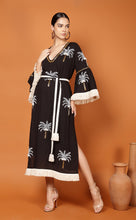 Load image into Gallery viewer, DUBAI PALM DRESS w SASH, SEQUINS and EMBROIDERY