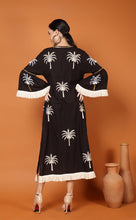 Load image into Gallery viewer, DUBAI PALM DRESS w SASH, SEQUINS and EMBROIDERY