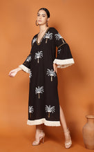 Load image into Gallery viewer, DUBAI PALM DRESS w SASH, SEQUINS and EMBROIDERY