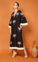 Load image into Gallery viewer, DUBAI PALM DRESS w SASH, SEQUINS and EMBROIDERY