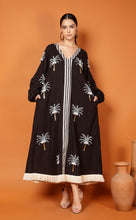 Load image into Gallery viewer, DUBAI PALM/STRIPE DRESS