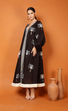 Load image into Gallery viewer, DUBAI PALM/STRIPE DRESS