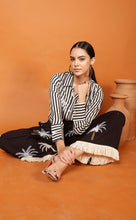 Load image into Gallery viewer, DUBAI STRIPES SHIRT-SINGLE SEQUIN PALM