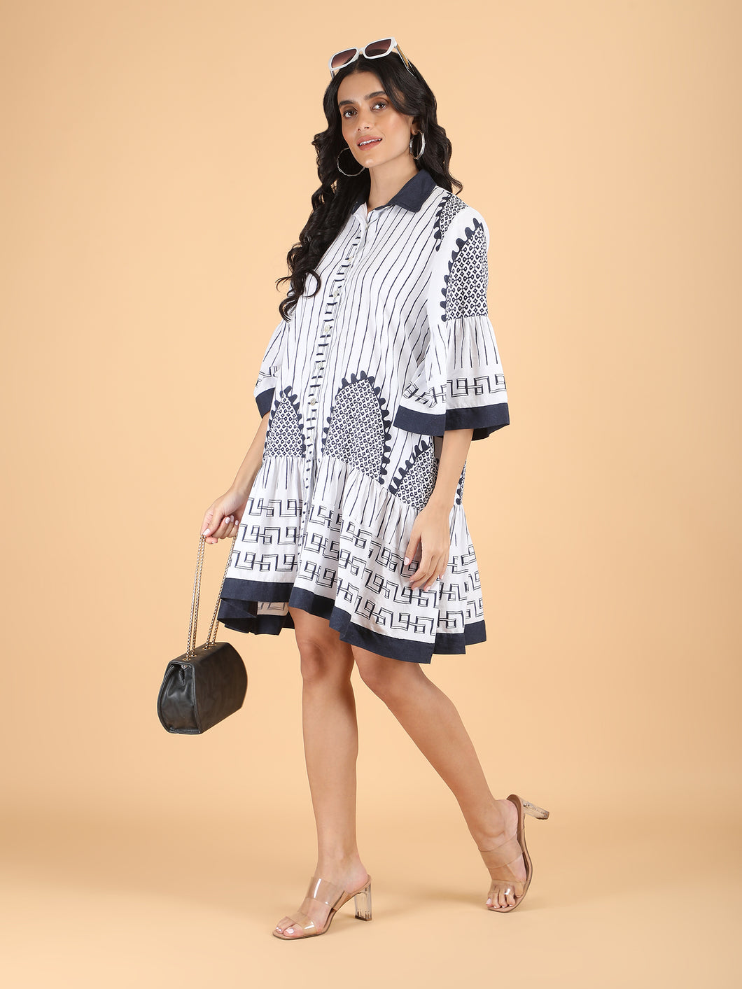 JAIPUR TUNIC DRESS WITH SASH BELT