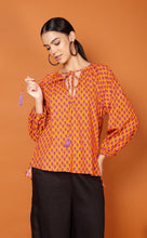Load image into Gallery viewer, LIBBY LEAF TOP-ORANGE