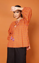 Load image into Gallery viewer, LIBBY LEAF TOP-ORANGE