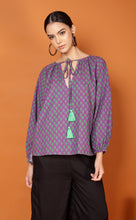 Load image into Gallery viewer, LIBBY LEAF TOP-PURPLE