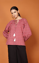 Load image into Gallery viewer, LIBBY LEAF TOP - RED