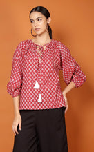 Load image into Gallery viewer, LIBBY LEAF TOP - RED