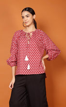 Load image into Gallery viewer, LIBBY LEAF TOP - RED